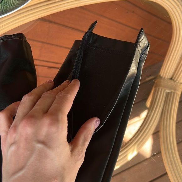 Thursdays faux leather fleece lined pants - Picture 3 of 10